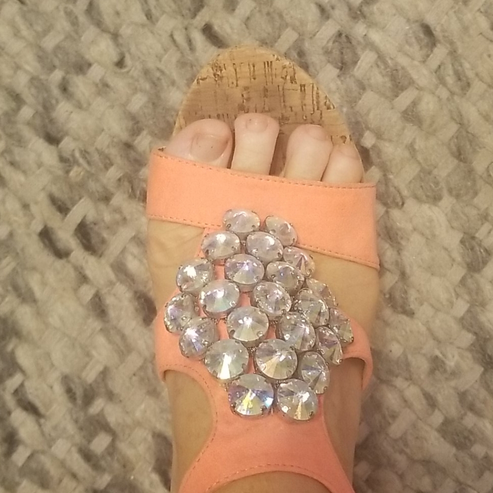 Glamorous wedges with stones